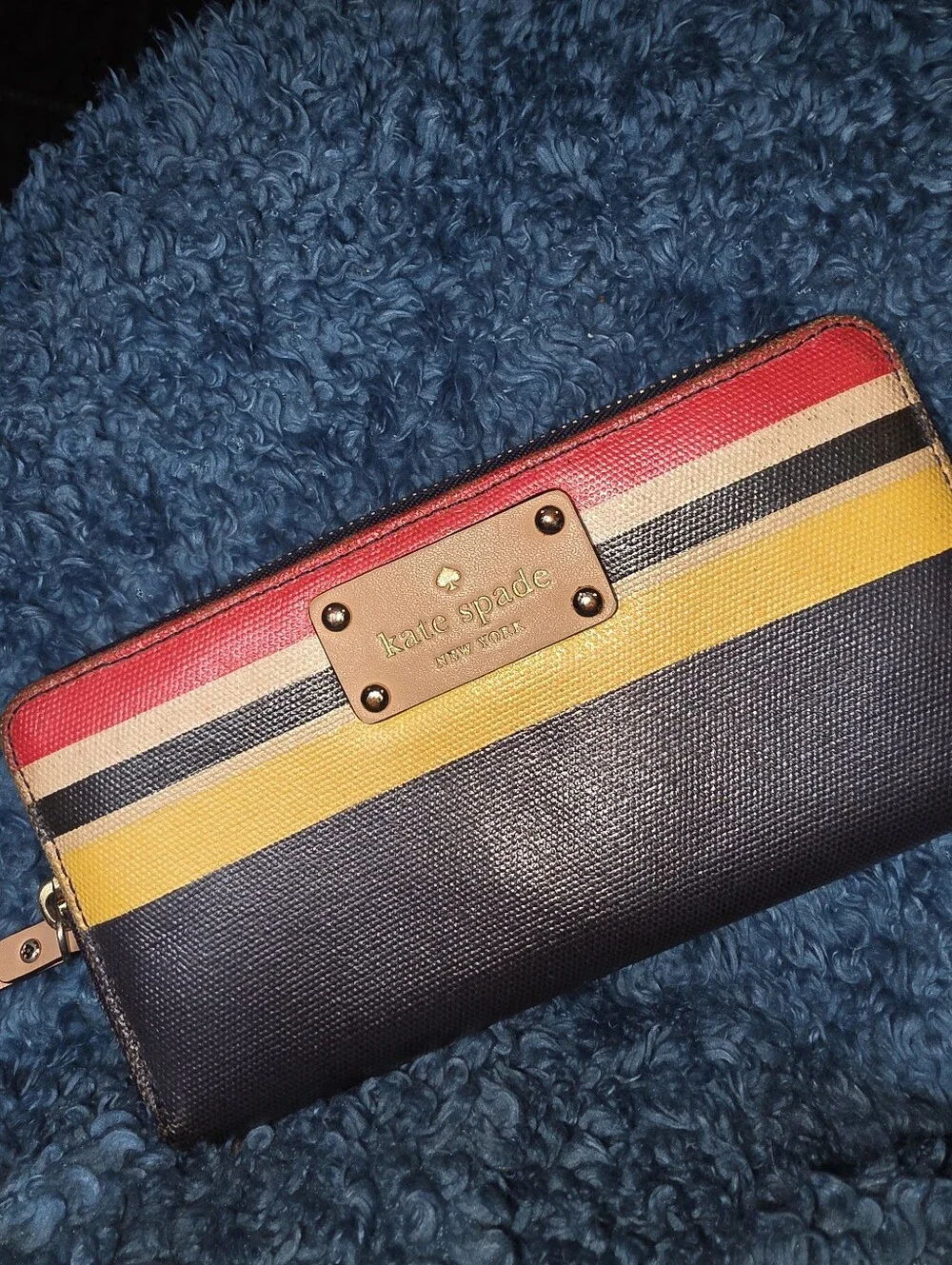 Kate Spade Striped Wallet Zip